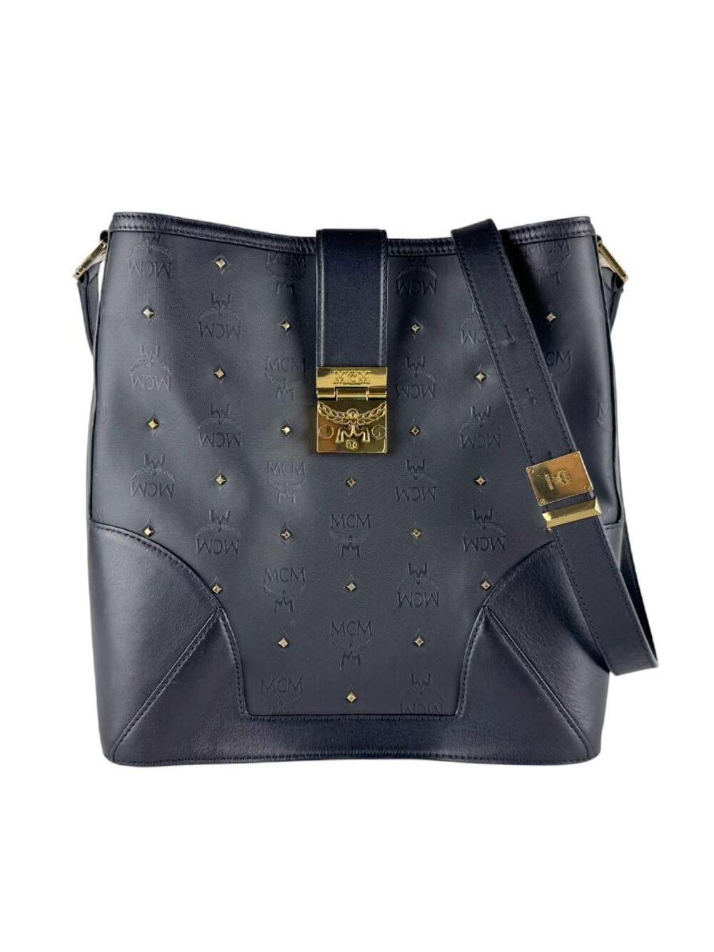 Auth Mcm Shoulder Bag Black #327707M46B
